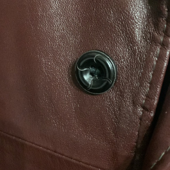 Vintage Reed Sportswear Burgundy Leathet Jacket EXCELLENT CONDITION - Picture 3 of 12